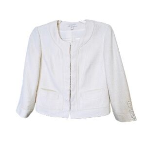 Banana Republic Tweed Jacket White Size 2P